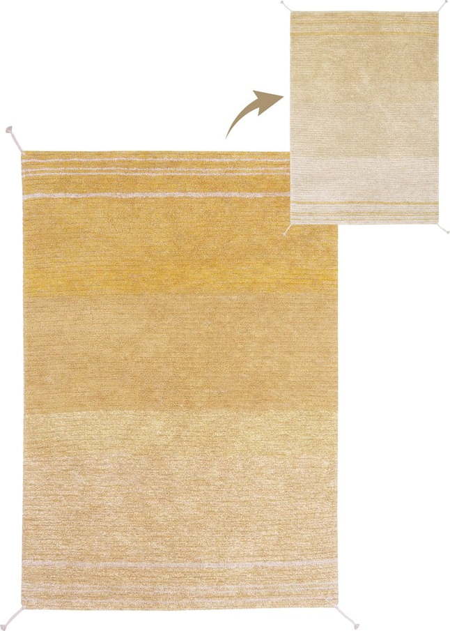 Okrově žlutý bavlněný koberec 170x240 cm Twin Amber – Lorena Canals Lorena Canals