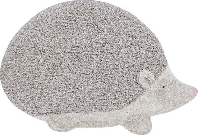 Šedý pratelný ručně tkaný bavlněný dětský koberec 90x130 cm Hedgehog – Lorena Canals Lorena Canals