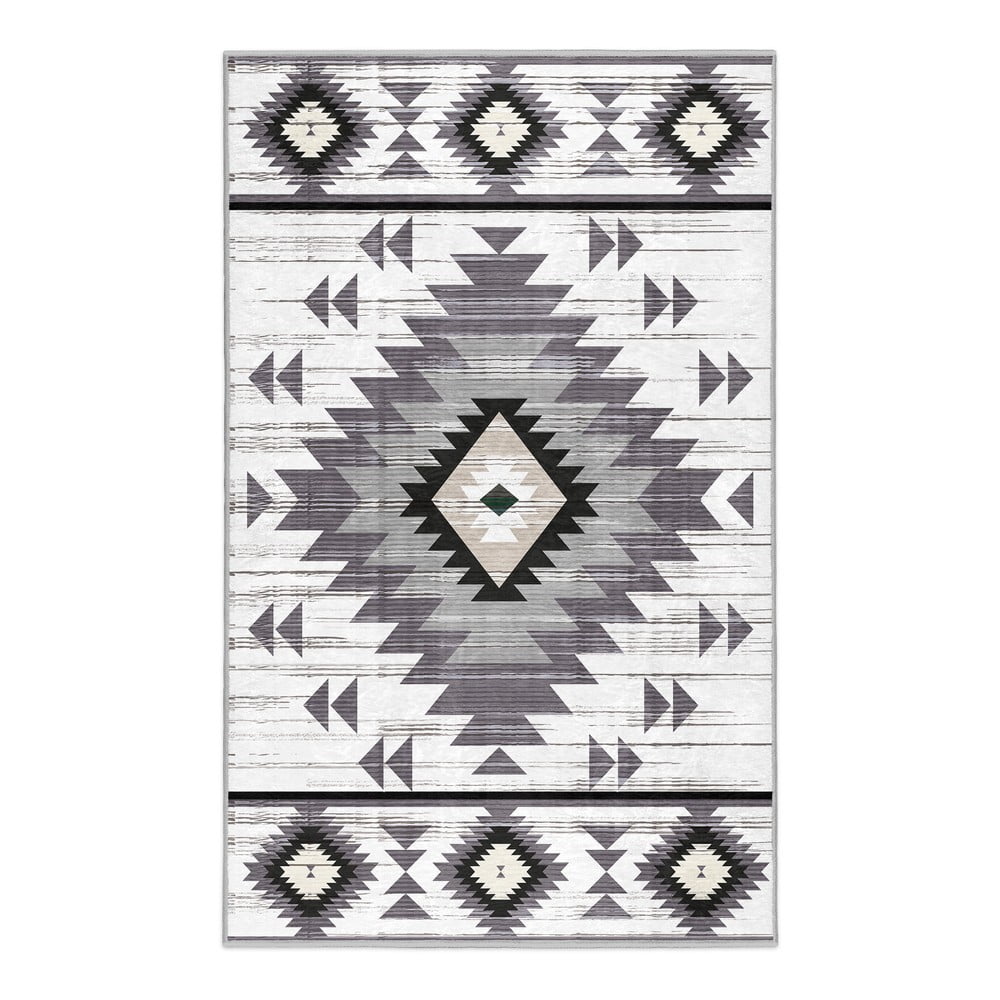 Světle šedý pratelný koberec 80x150 cm Ethnic Geo – Mila Home Mila Home
