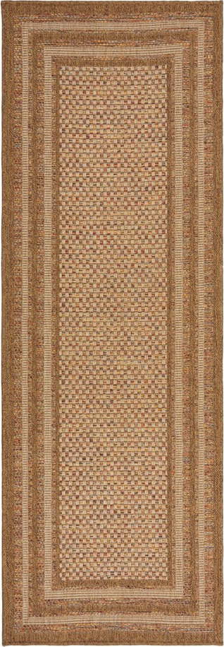 Venkovní běhoun v přírodní barvě 80x230 cm Layla Border – Flair Rugs Flair Rugs