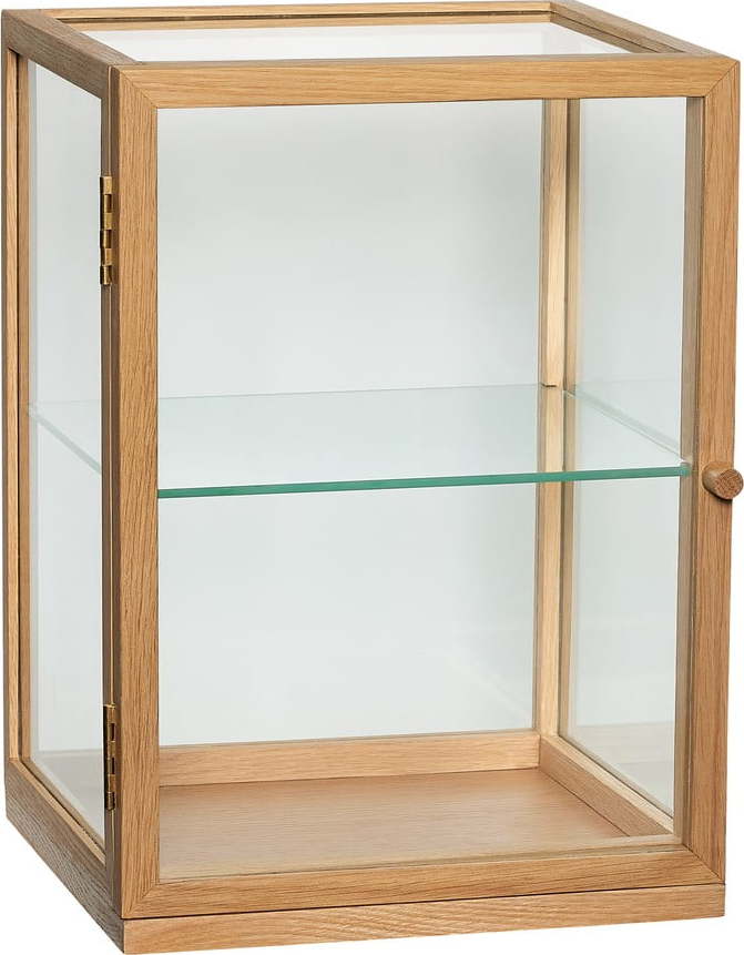 Vitrína v dekoru dubu v přírodní barvě 30x42x30 cm Poetic – Hübsch Hübsch