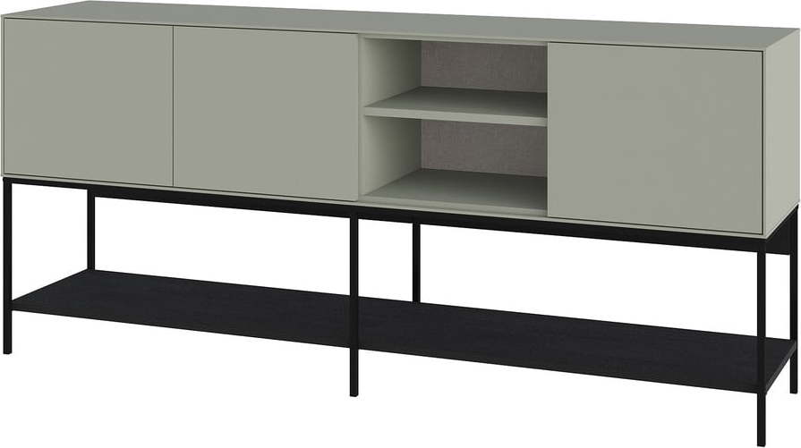Zeleno-černá komoda 180x80x40 cm Amira – Marckeric Marckeric