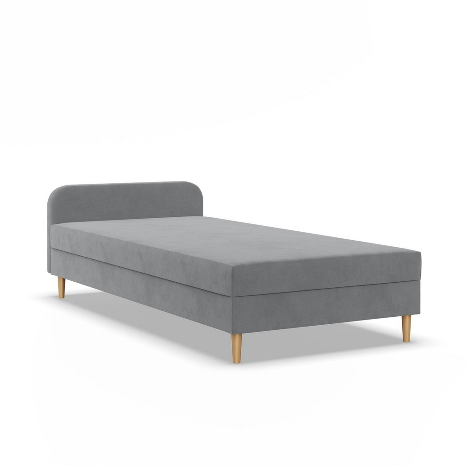 Čalouněná postel CASPE s čelem 120x200 cm s pružinovou matrací Šedá III SG nabytek