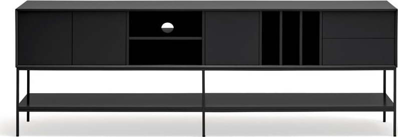 Černý TV stolek 220x74x45 cm Platt – Teulat Teulat