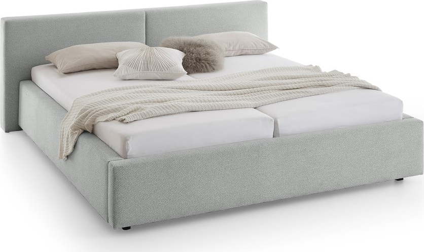 Šedá čalouněná dvoulůžková postel bez roštu 160x200 cm Cube – Meise Möbel Meise Möbel