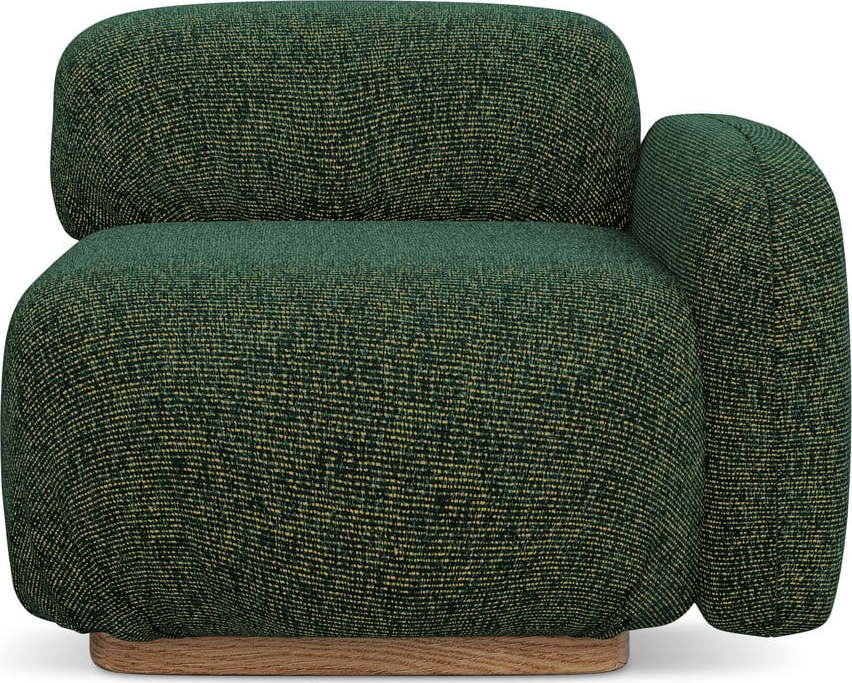 Tmavě zelený modul pohovky (pravý roh) Ailani – Makamii Makamii