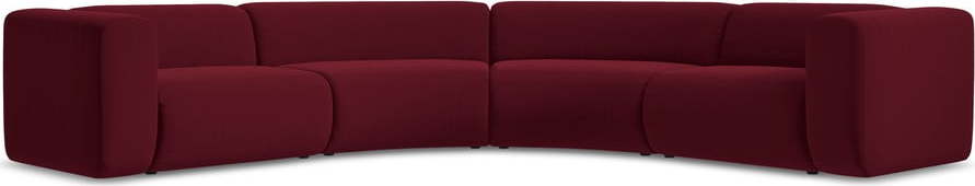 Vínová sametová rohová pohovka Ekahi – Makamii Makamii