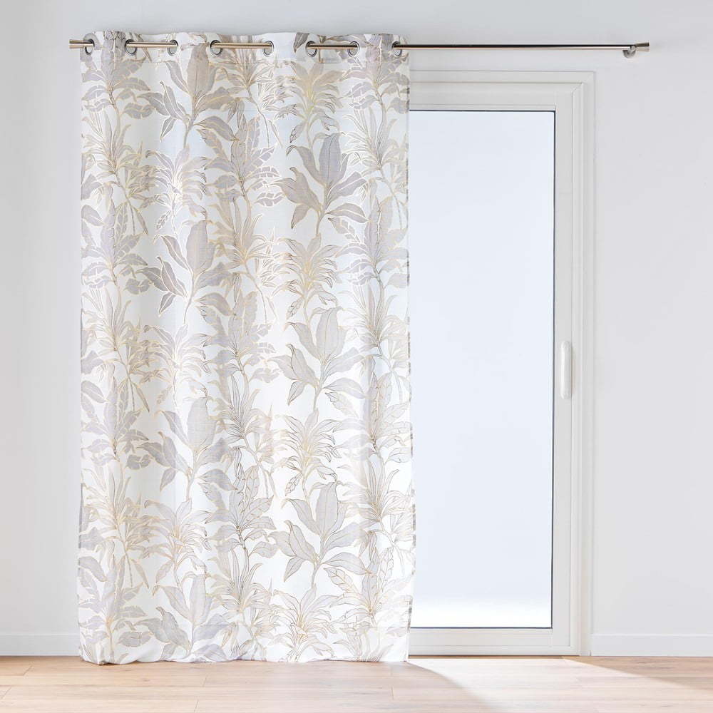 Záclona v béžové a zlaté barvě 135x240 cm Vayana – douceur d'intérieur Douceur d intérieur
