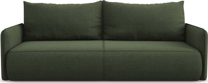 Zelená rozkládací/s úložným prostorem pohovka 216 cm Nanea – Makamii Makamii