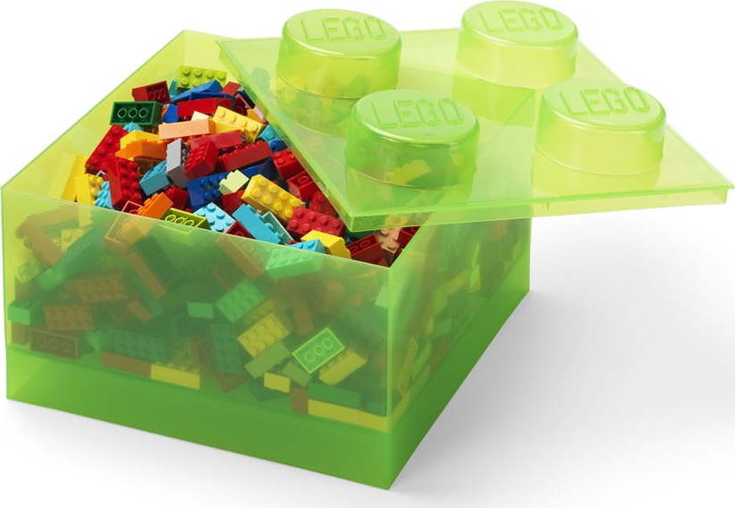 Zelený plastový dětský úložný box 25x25x18 cm – LEGO® LEGO