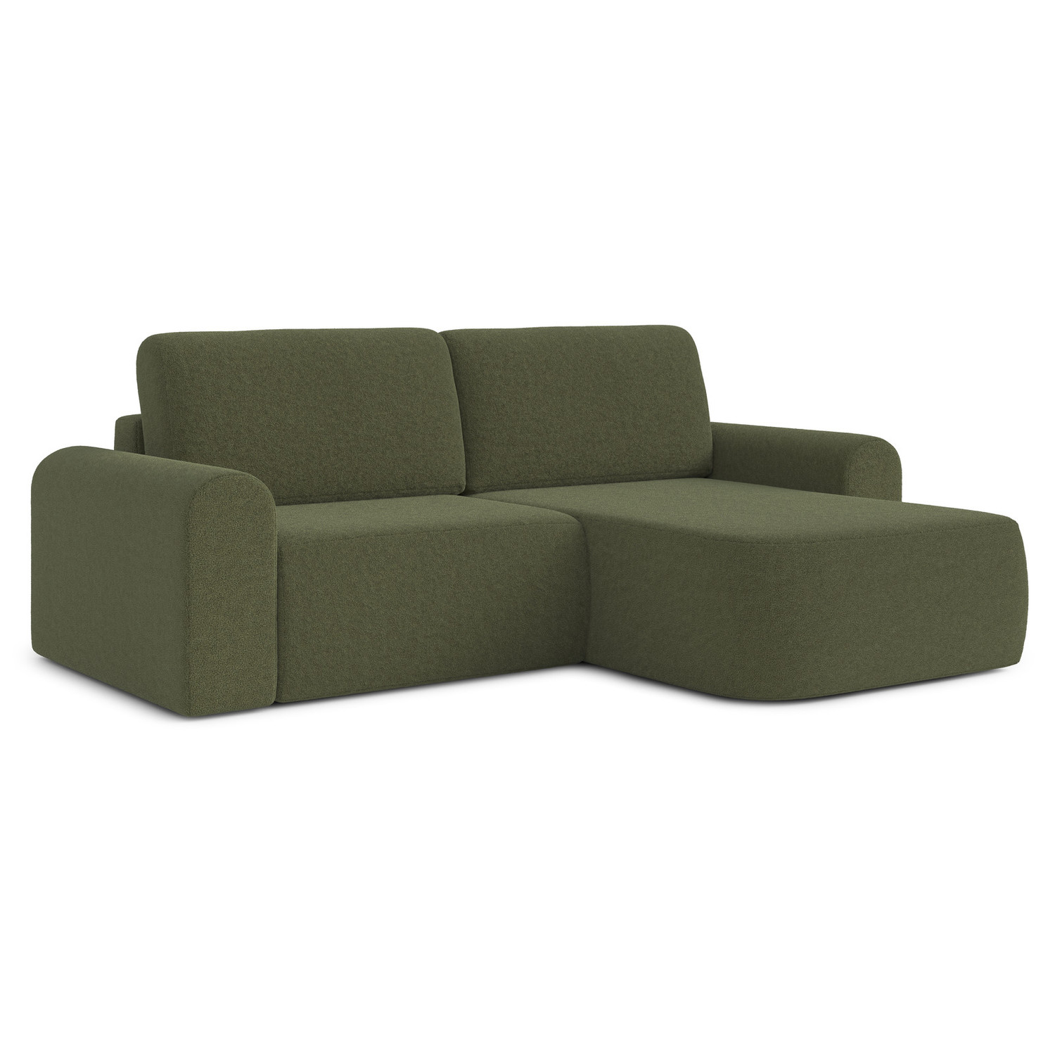 Rozkládací rohová sedací souprava BORELLO Pravá Zelená RIMALL