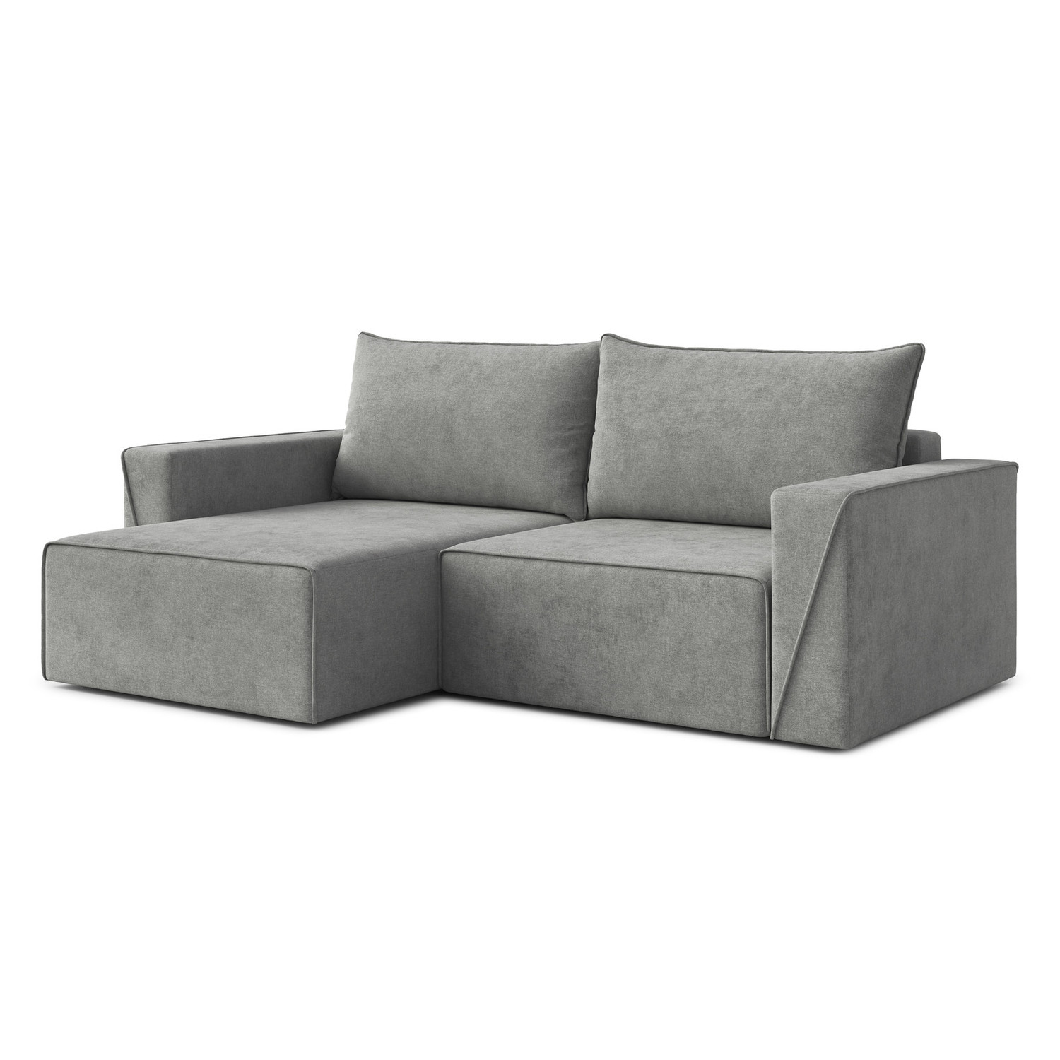 Rozkládací rohová sedací souprava CORTE Levá Šedá RIMALL