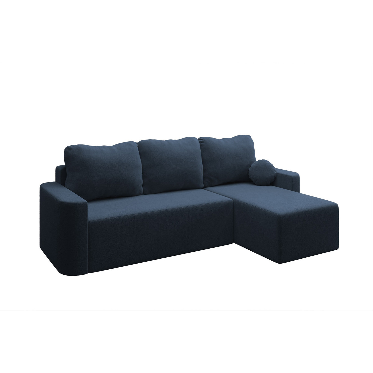 Rozkládací rohová sedací souprava ENZO Pravá Modrá RIMALL