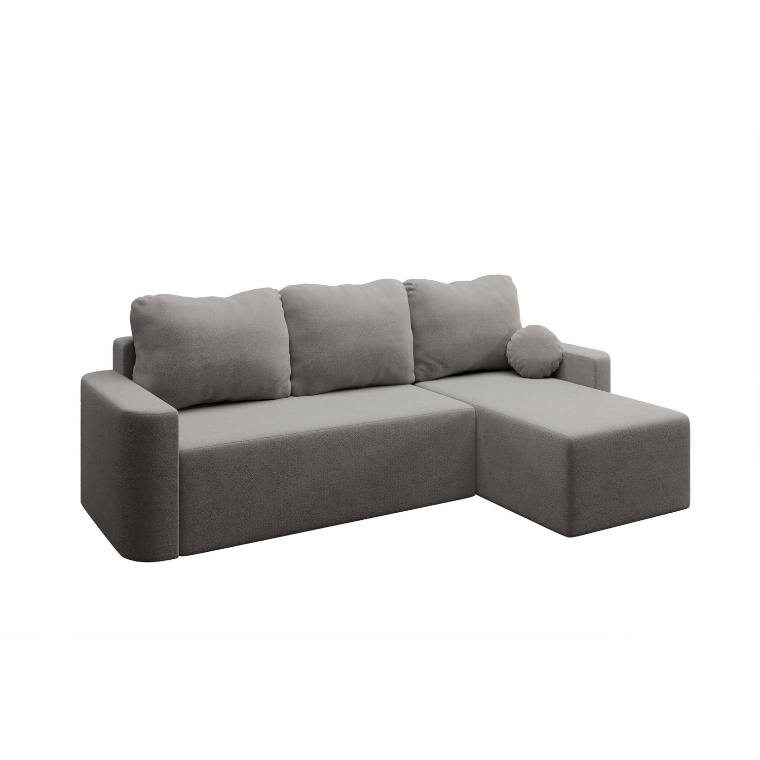 Rozkládací rohová sedací souprava ENZO Pravá Šedá I RIMALL