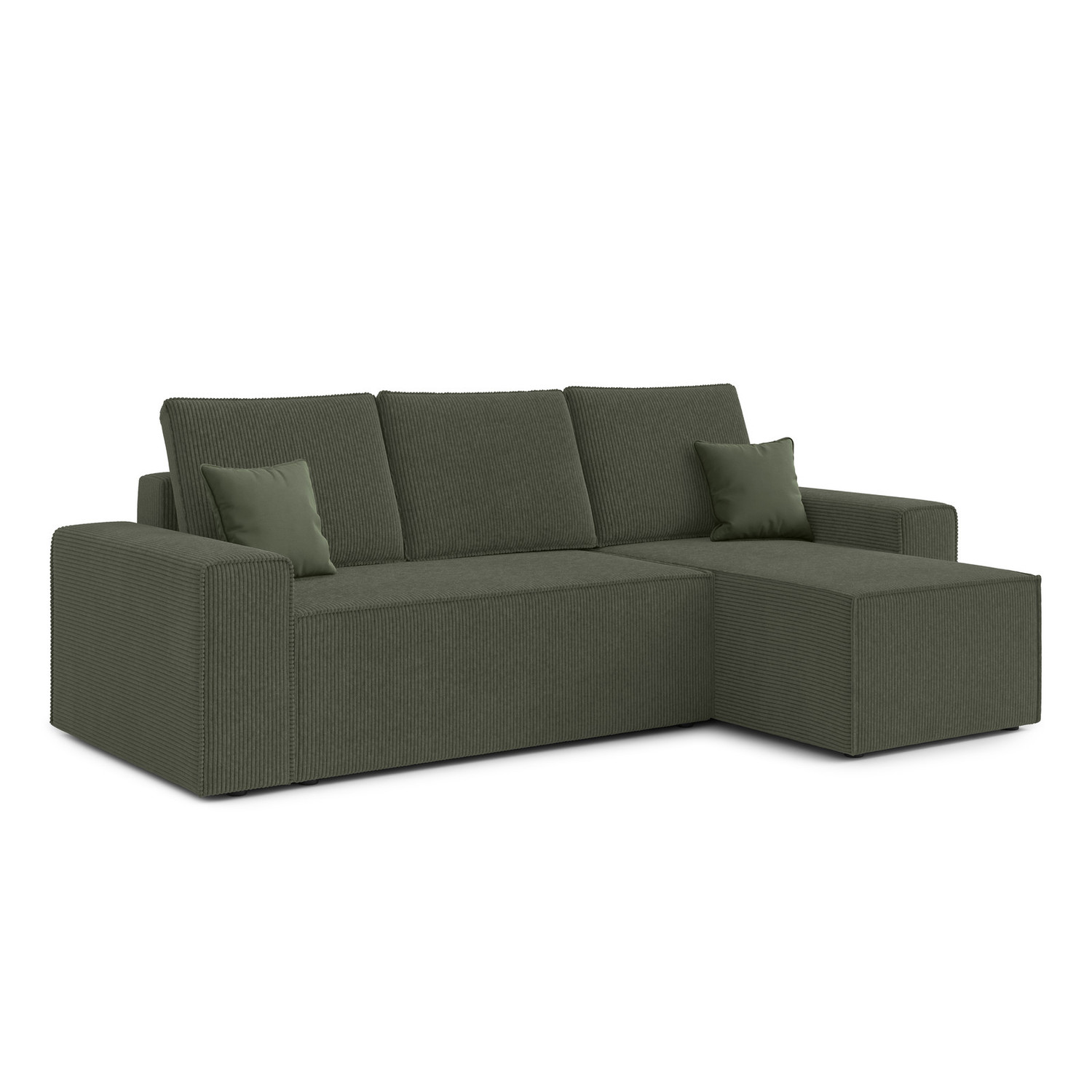 Rozkládací rohová sedací souprava PONTE Pravá Zelená RIMALL