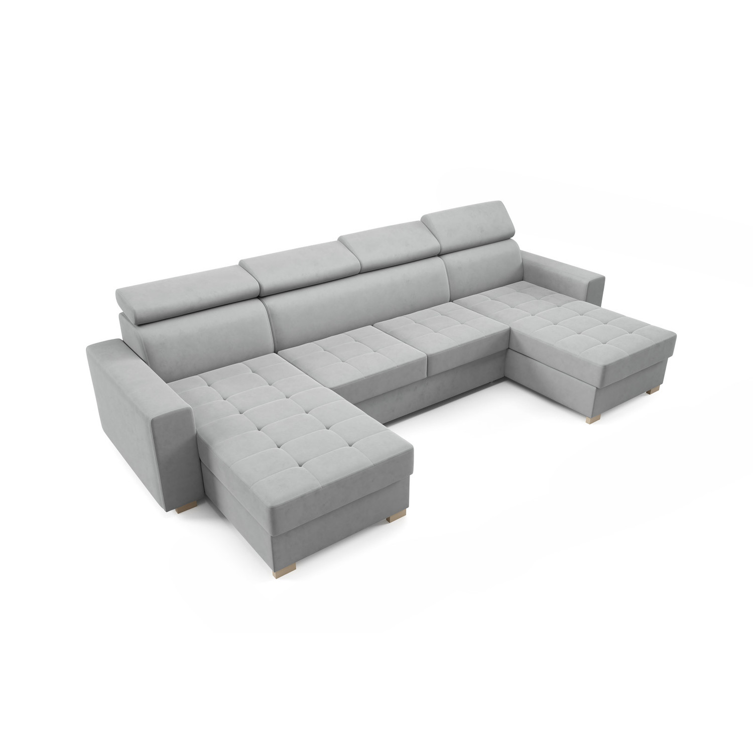 Rozkládací sedací souprava MONSUN U Šedá SG nabytek