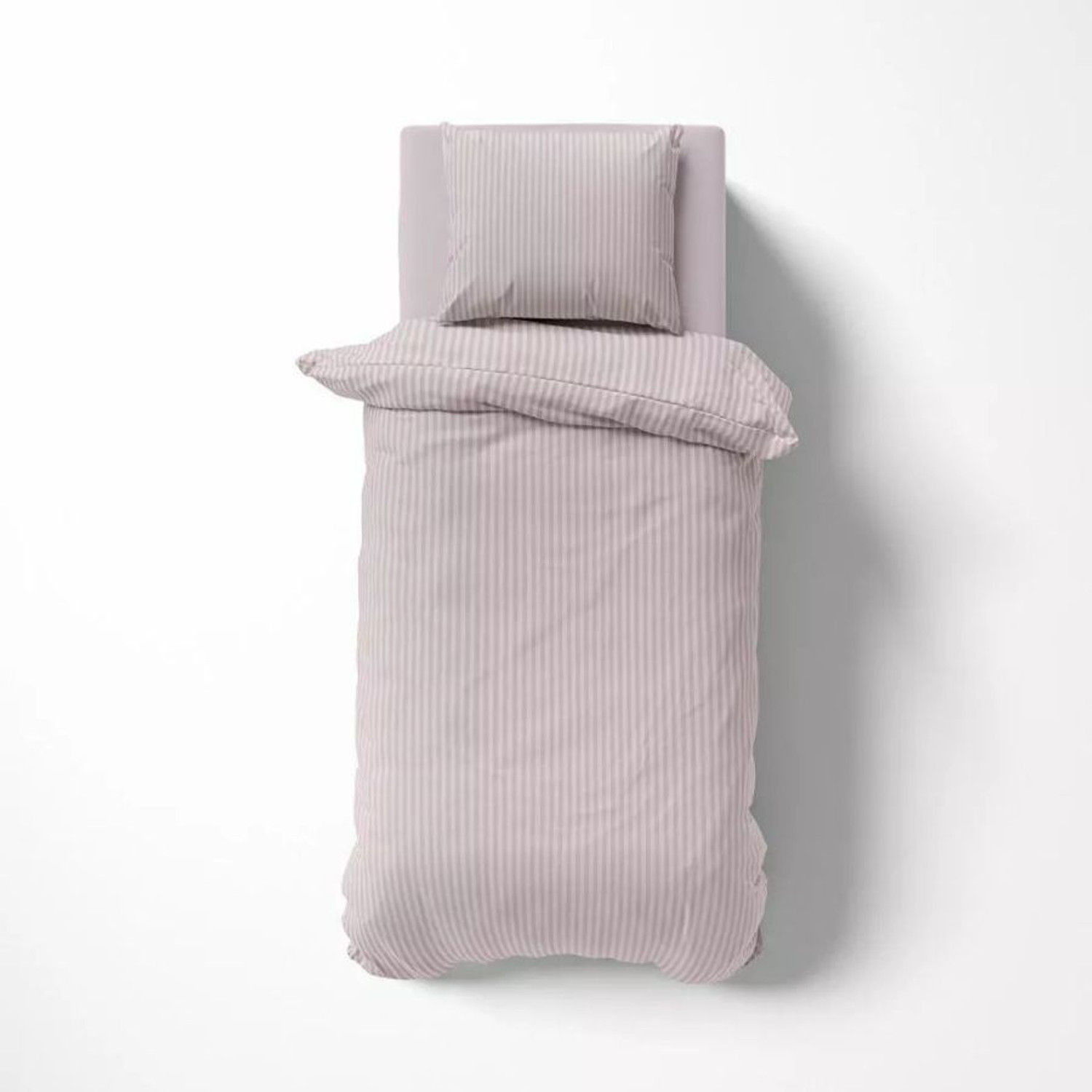 Damaškové povlečení PURE pruhy 140x200 cm Růžová KARO