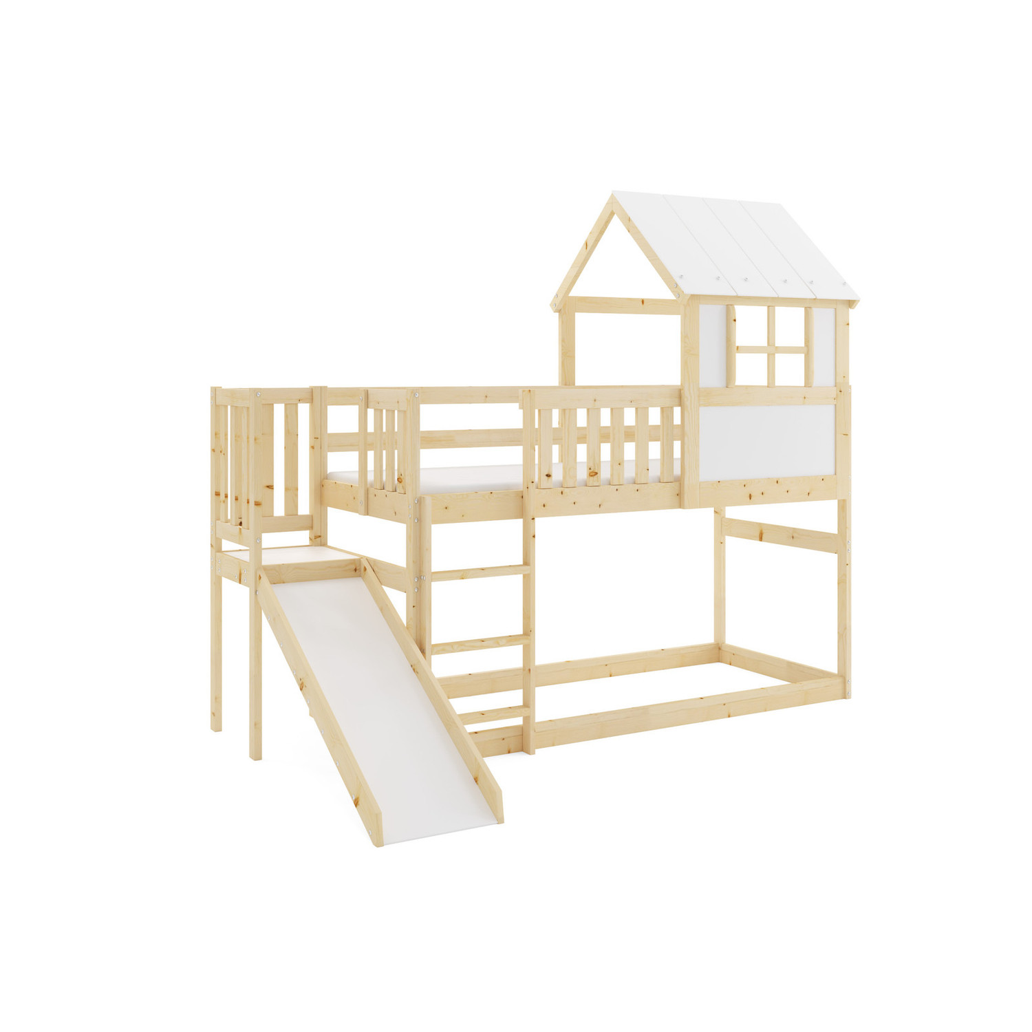 Dětská patrová postel ANTRESOLA se skluzavkou 90x200 cm BMS
