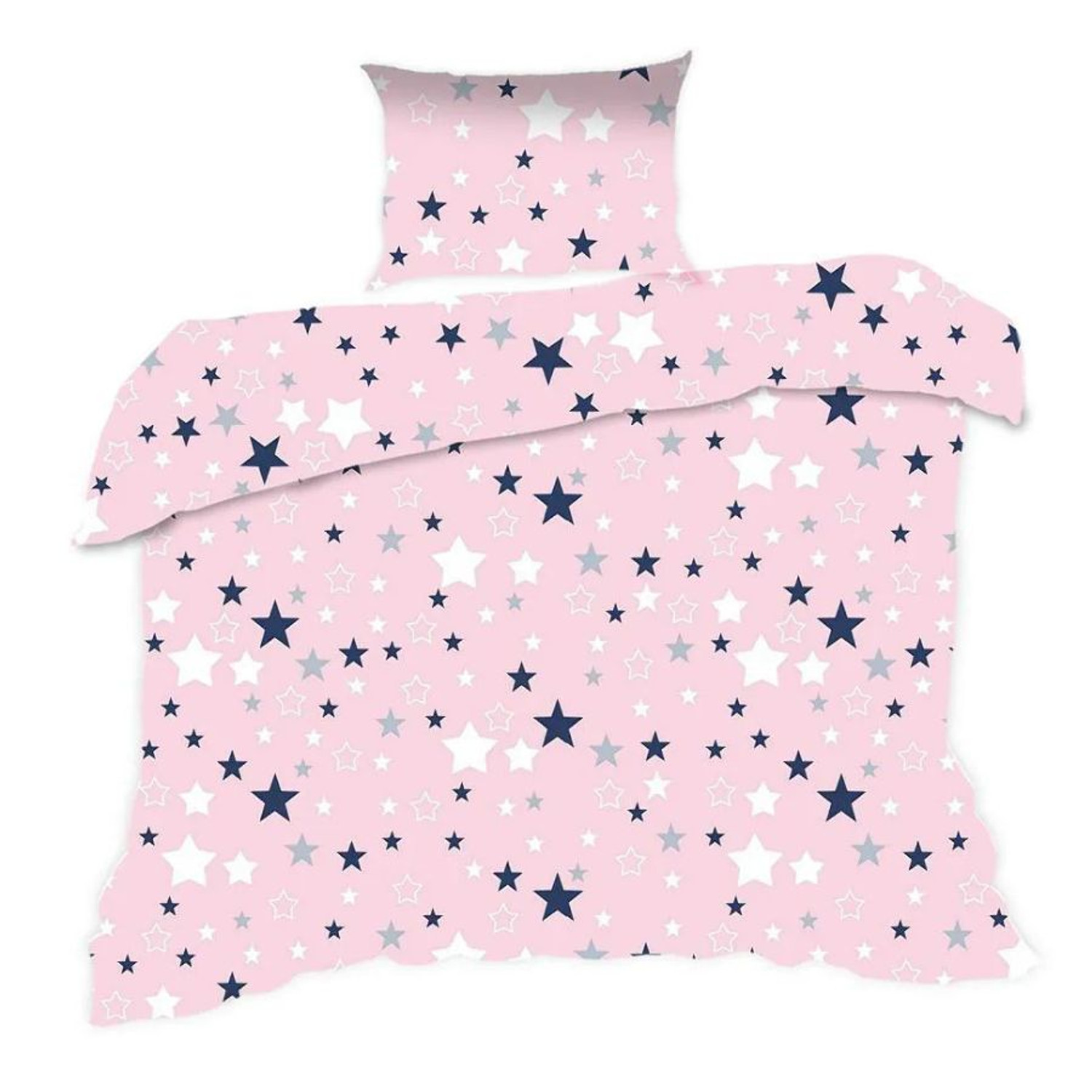 Dětské bavlněné povlečení HVĚZDA růžová 362K 140x200 cm KARO