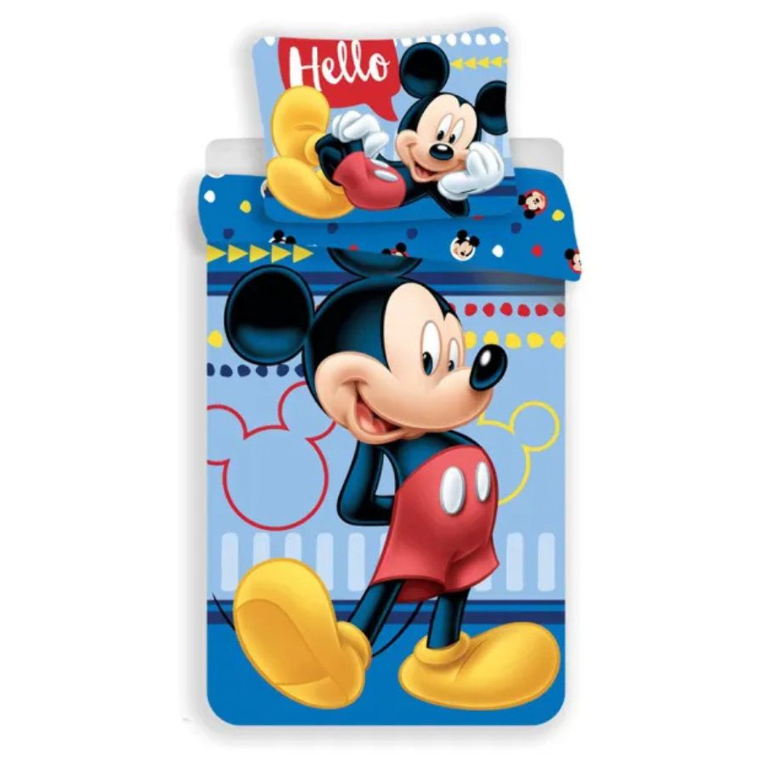 Dětské bavlněné povlečení MICKEY MOUSE 2703 140x200 cm KARO