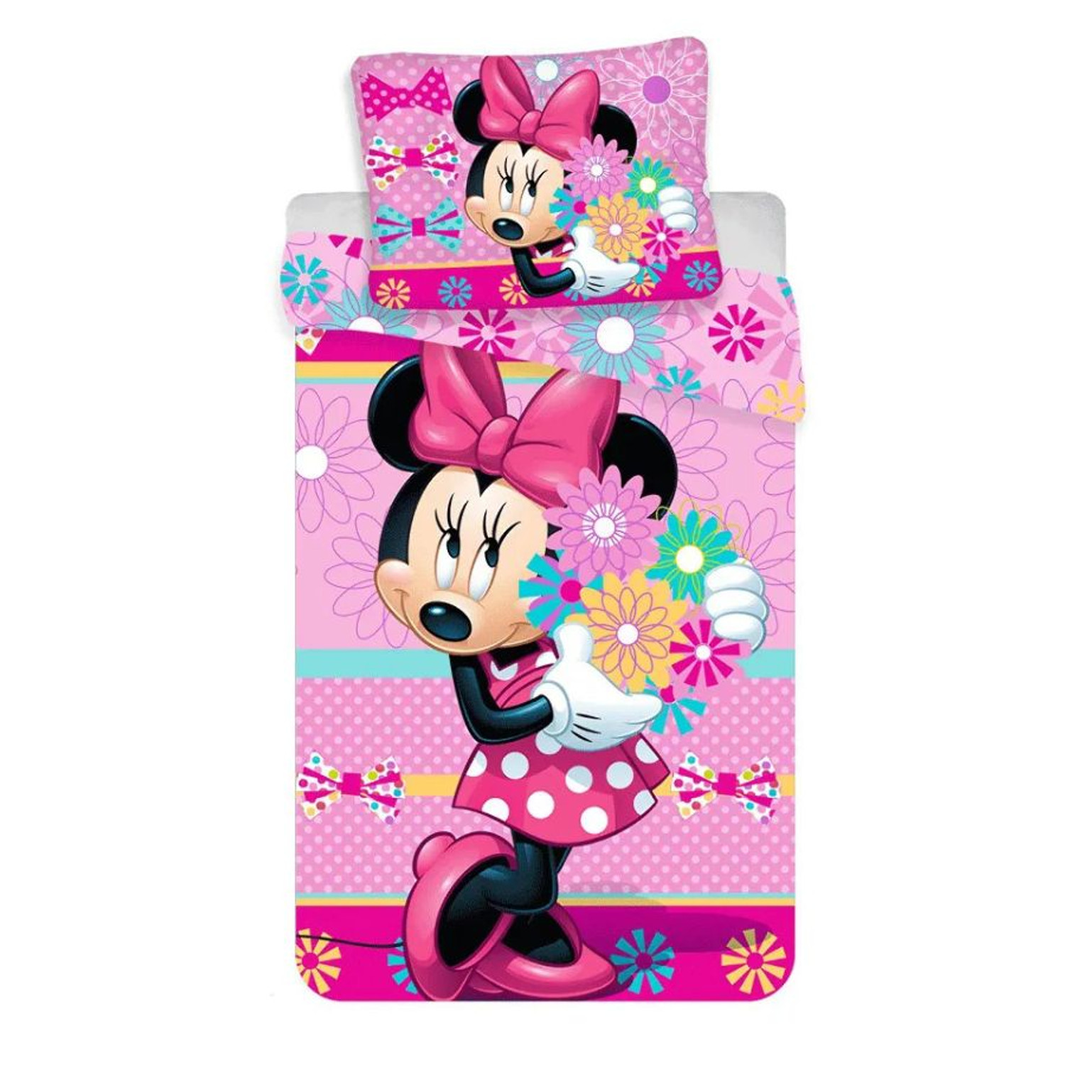 Dětské bavlněné povlečení MINNIE MOUSE 0952 140x200 cm KARO