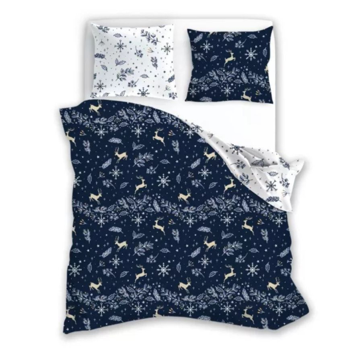 Vánoční bavlněné povlečení SCANDIC 068 sobi 220x200 cm KARO