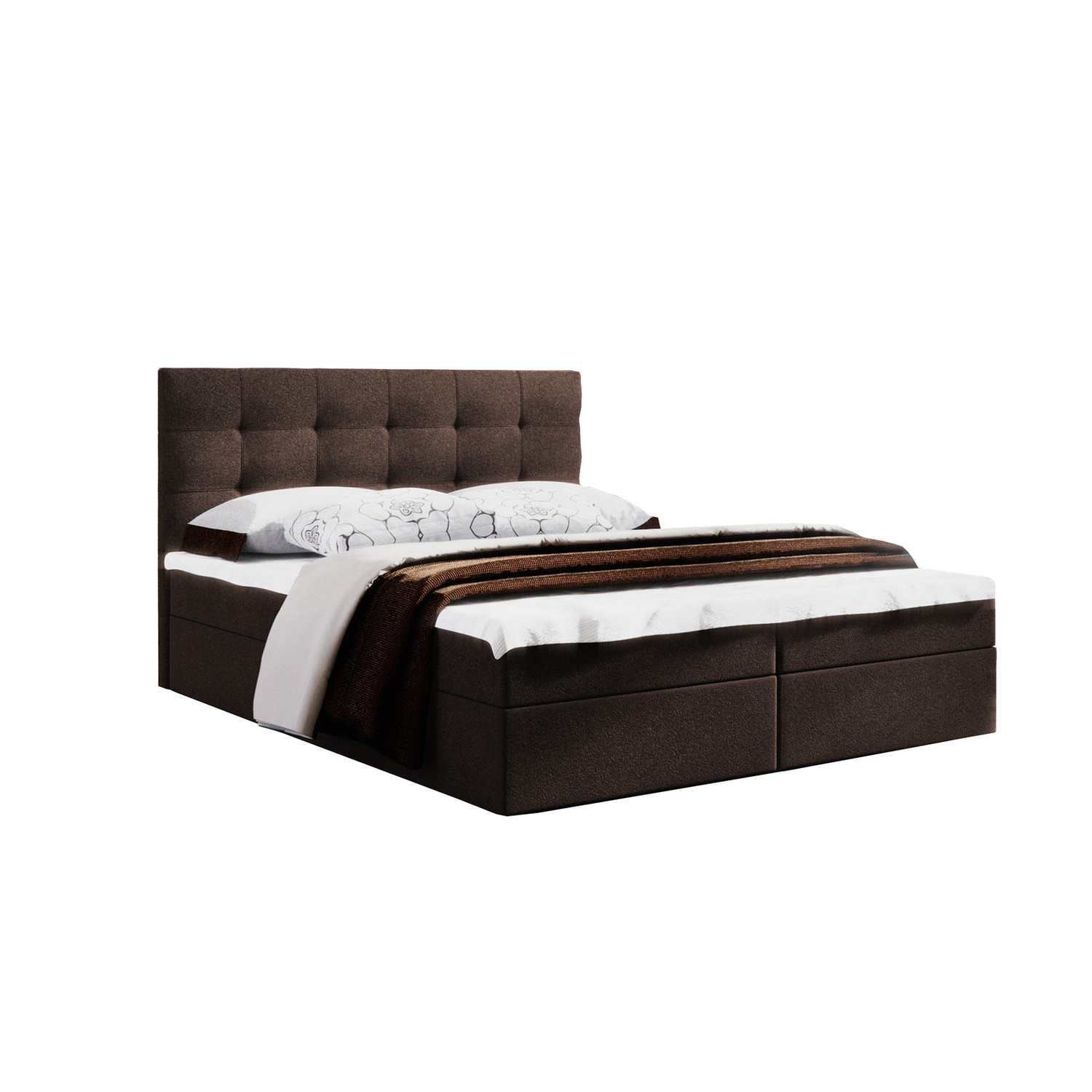 Postel 52 MISSISSIPPI 140x200 cm s úložným prostorem Hnědá Signal-nabytek