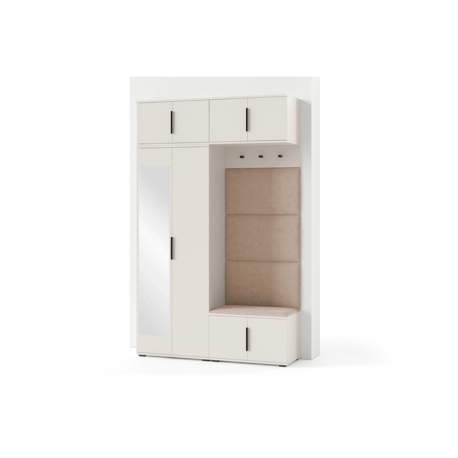 Předsíňová stěna BIANCO I Se zrcadlem Béžová I SG nabytek