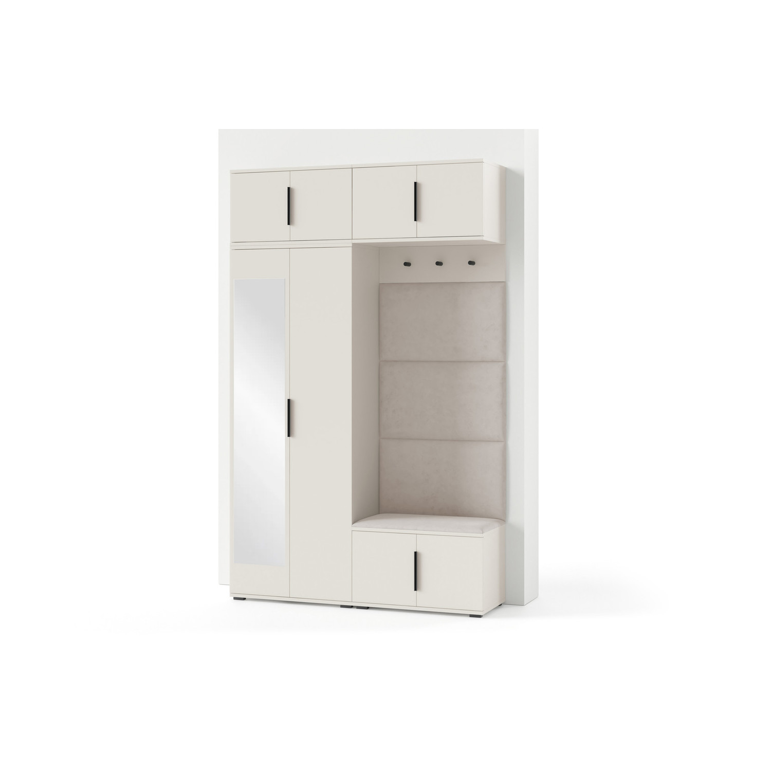 Předsíňová stěna BIANCO I Se zrcadlem Krémová SG nabytek