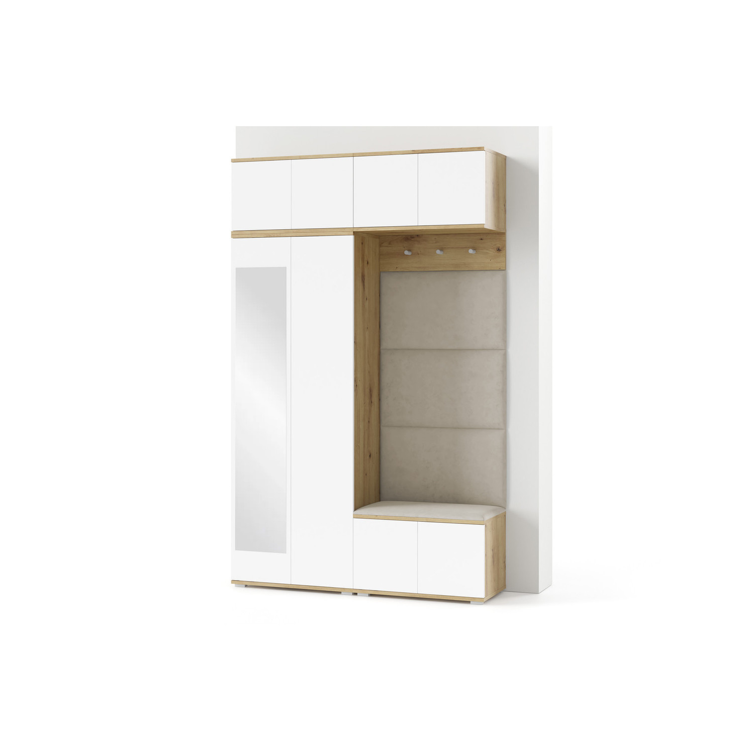 Předsíňová stěna SEVILLA III Bez zrcadla Červená SG nabytek