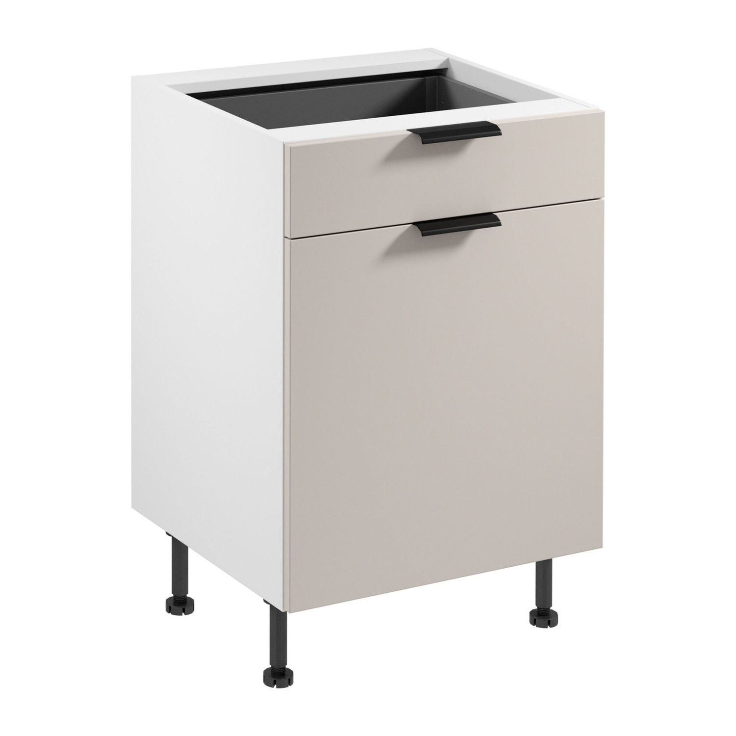 Kuchyňská skříňka SORENTO D60S1- P/L AX -  bílá Béžová GALA