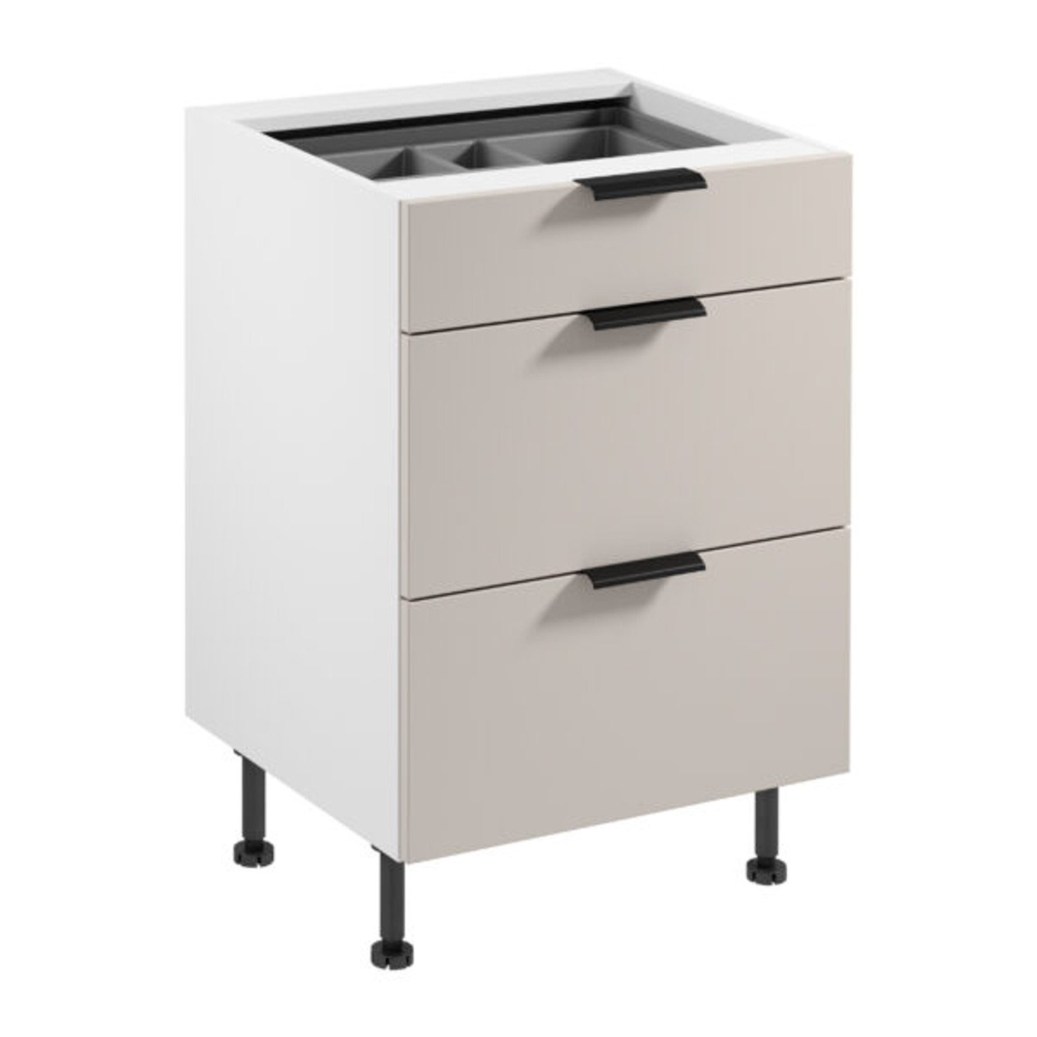 Kuchyňská skříňka SORENTO D60S3 AX -  bílá Béžová GALA