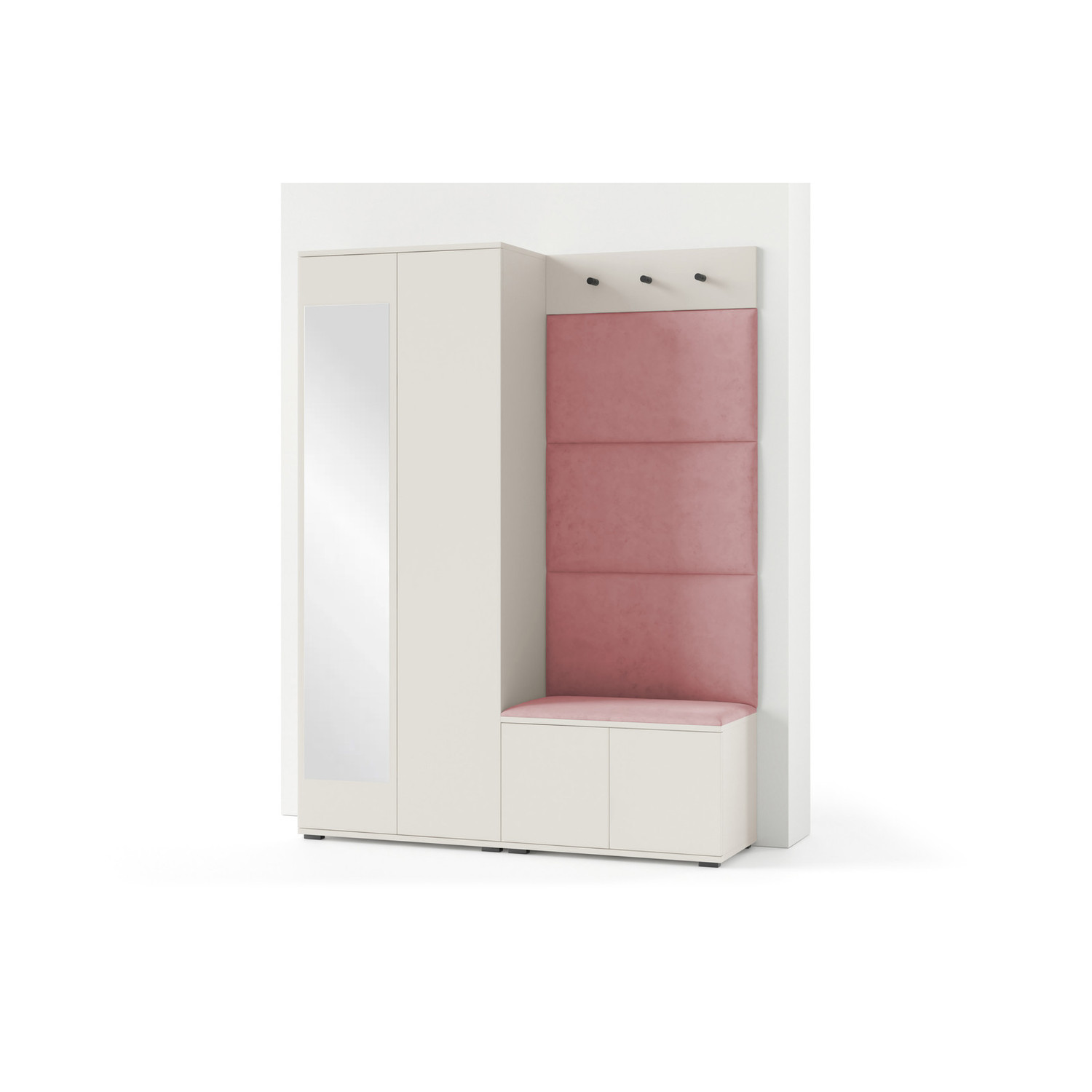 Předsíňová stěna BIANCO III Se zrcadlem Hnědá III SG nabytek