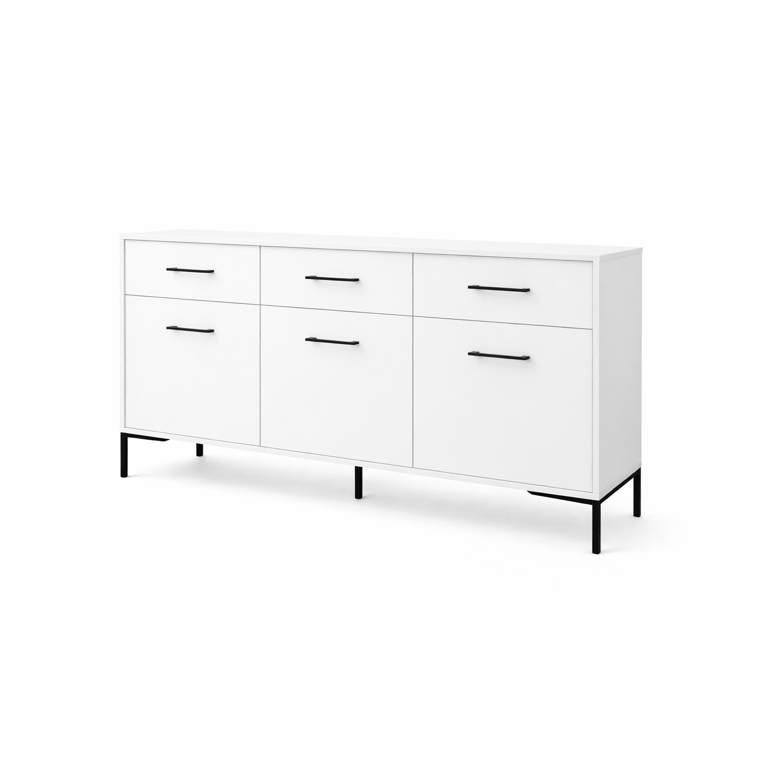 Komoda na nožičkách 3S3D - bílá SG-nábytek