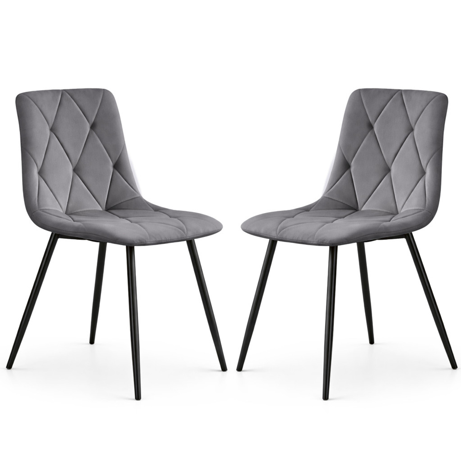 Set 2 ks čalouněných židlí MILO - šedá Akord