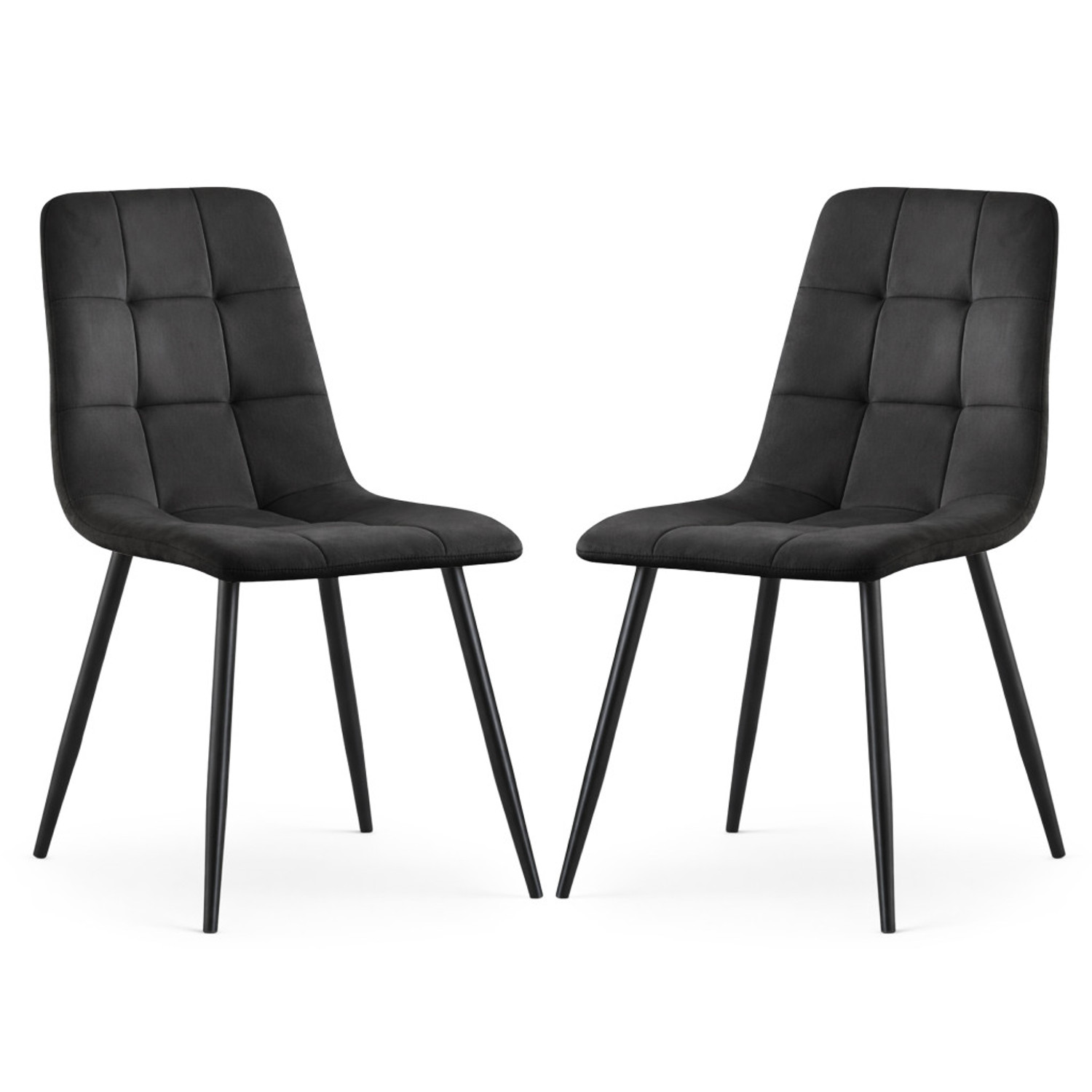 Set 2 ks čalouněných židlí NERO - černá Akord