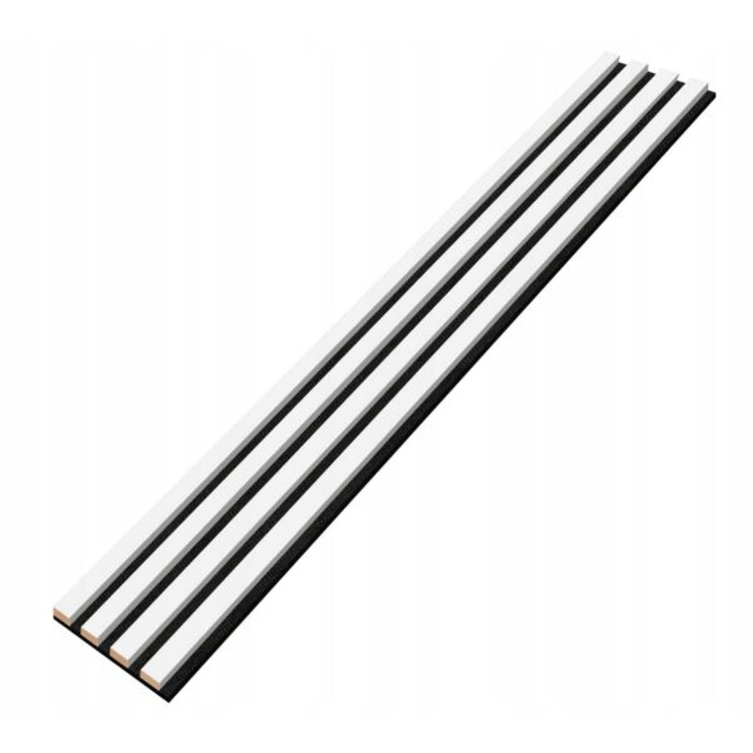 Designový akustický panel - bílá - 18 cm - 4 lamely E-LAMELE