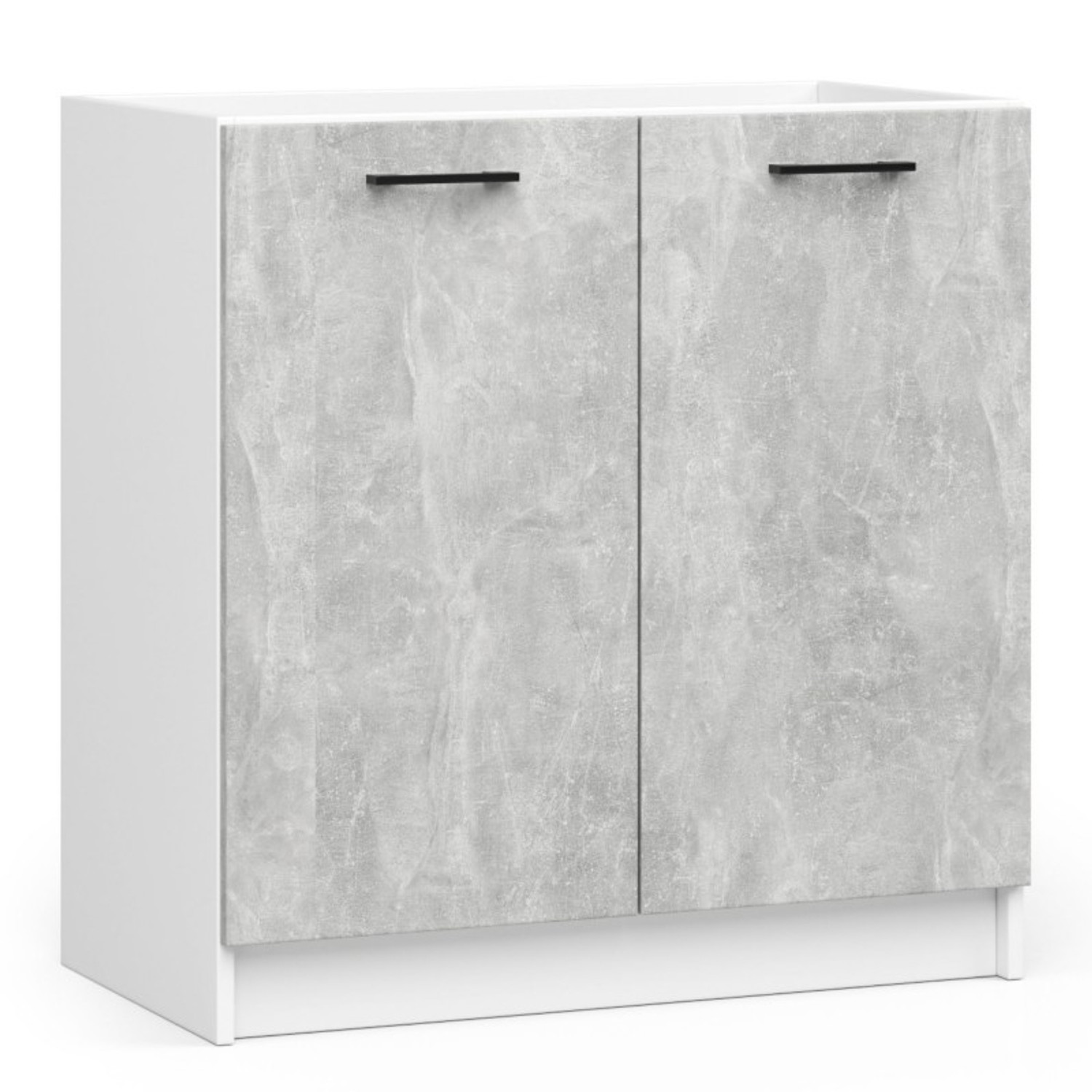 Kuchyňská skříňka OLIVIA S80 2D - bílá/beton- bez desky Akord