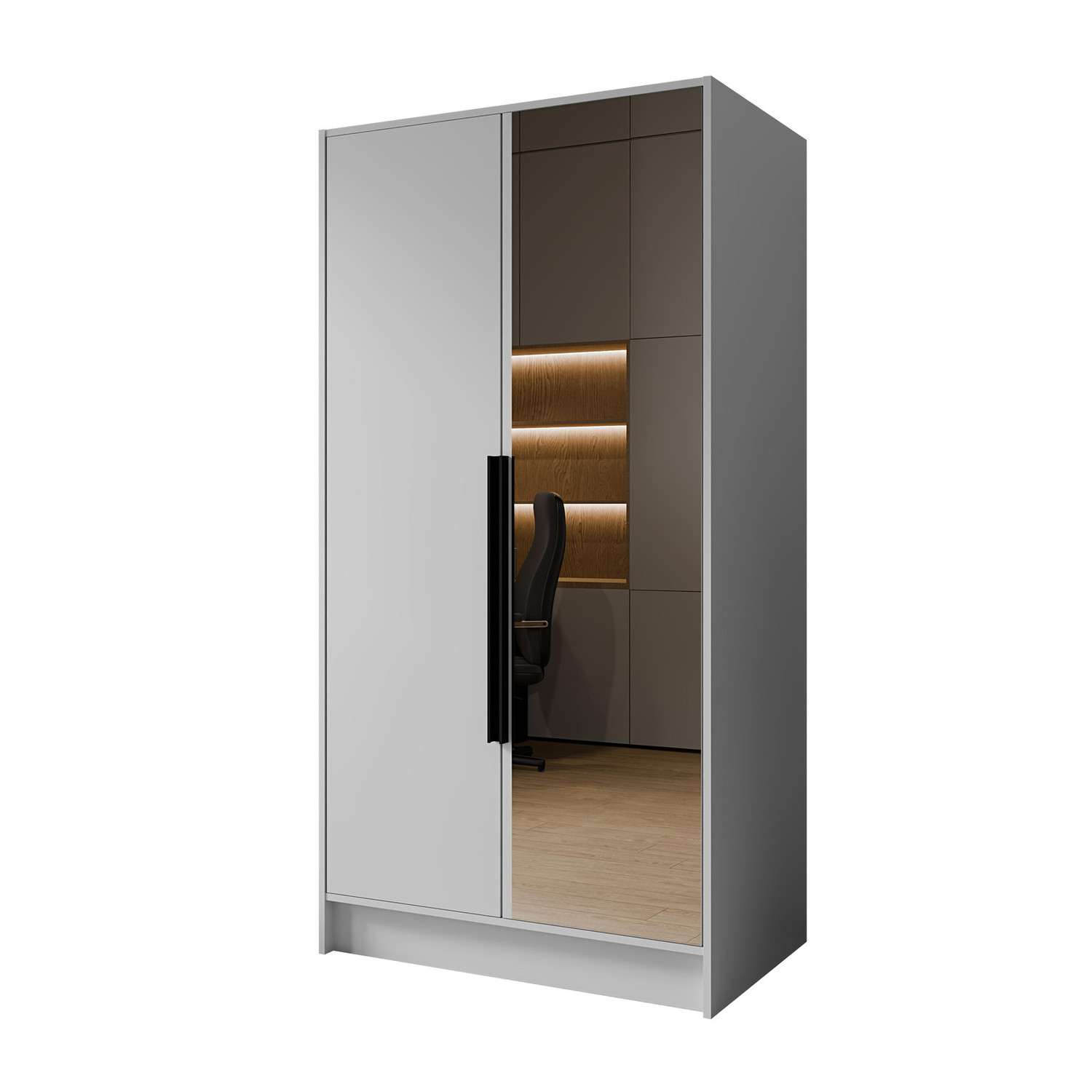 Šatní skříň LUSSO 100 bílá-černá Furniture