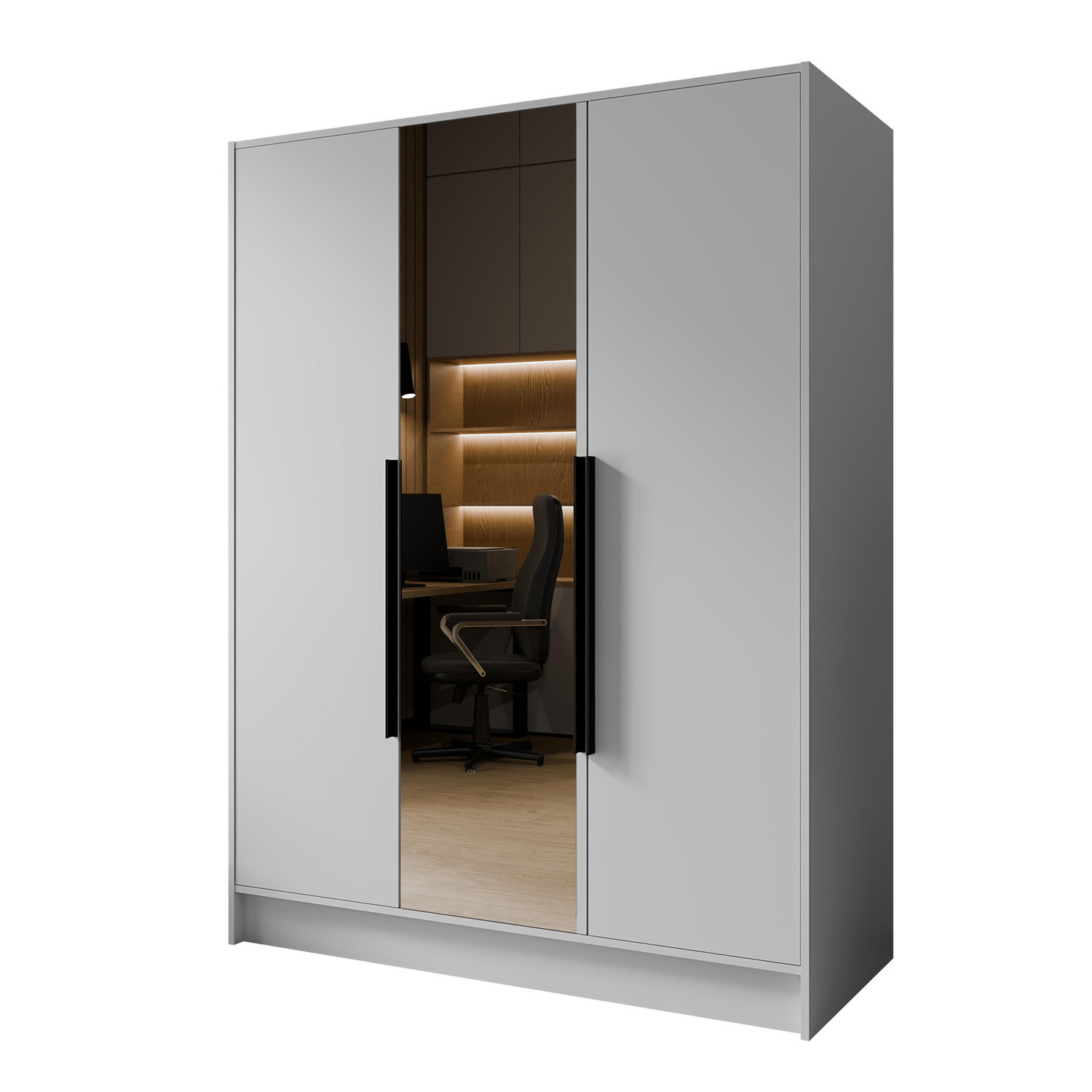 Šatní skříň LUSSO 150 bílá-černá Furniture