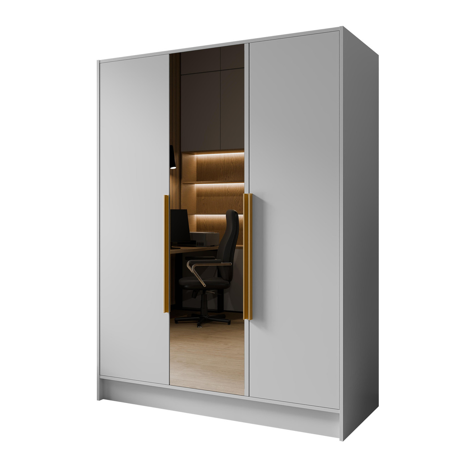 Šatní skříň LUSSO 150 bílá-zlatá Furniture