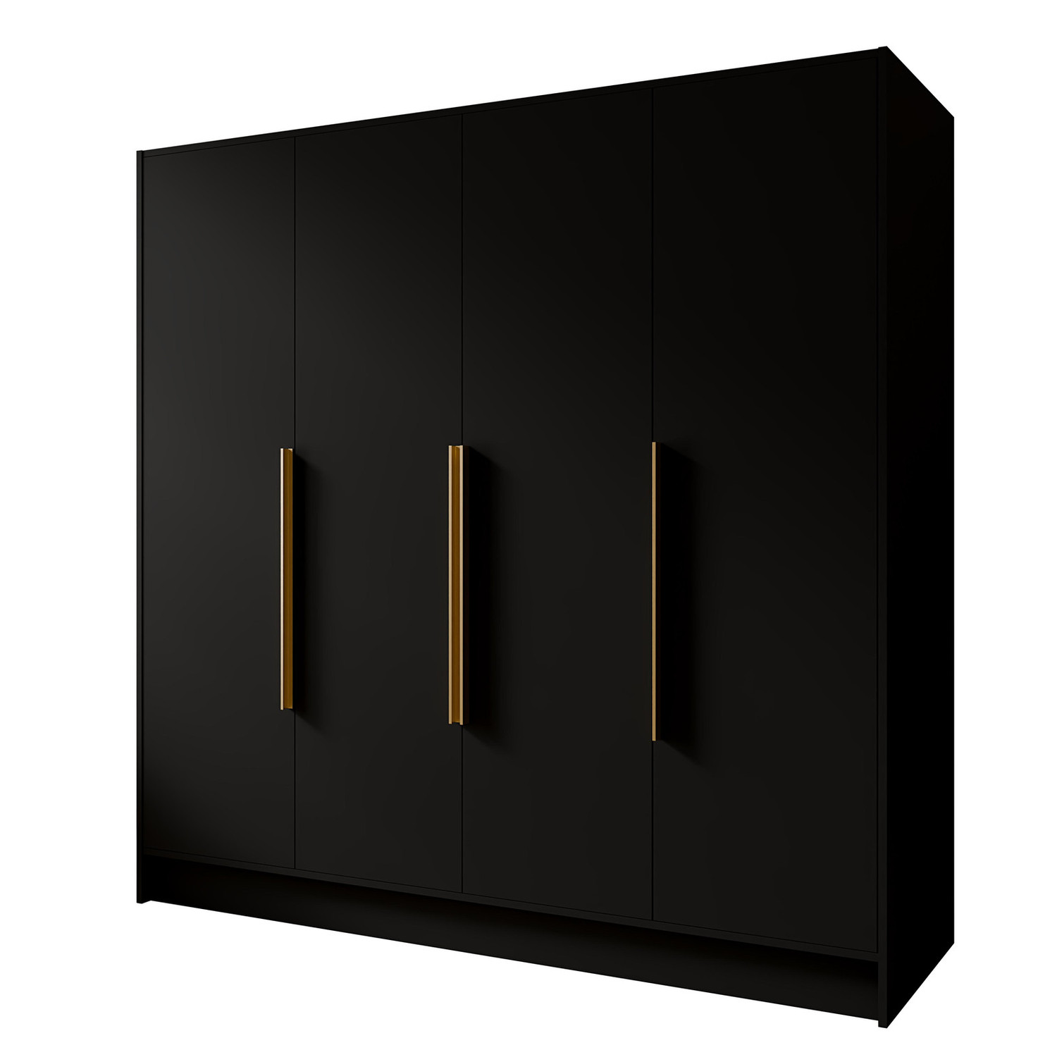 Šatní skříň PORTO 200 černá-zlatá Furniture