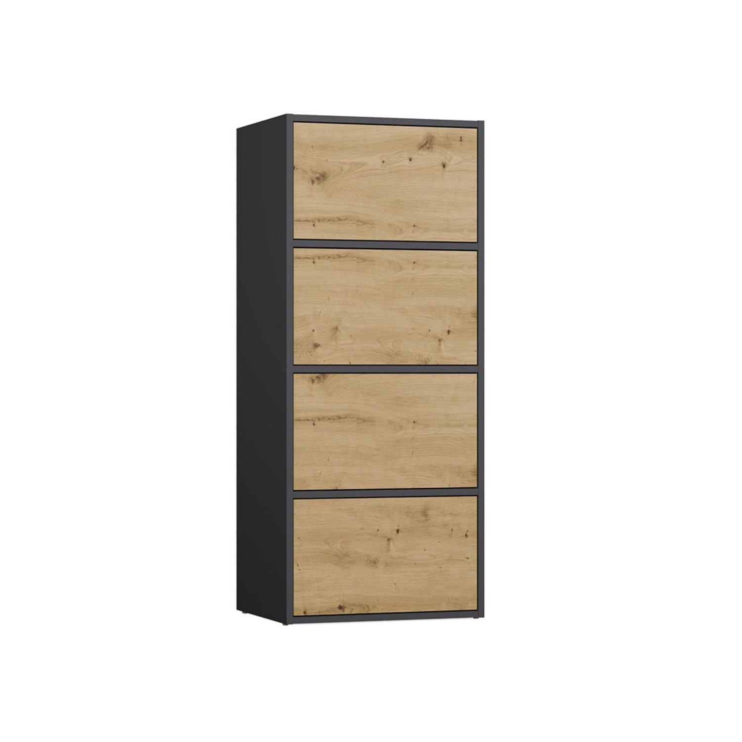 Komoda ALMA - antracit/dub artisan TOP Nábytek